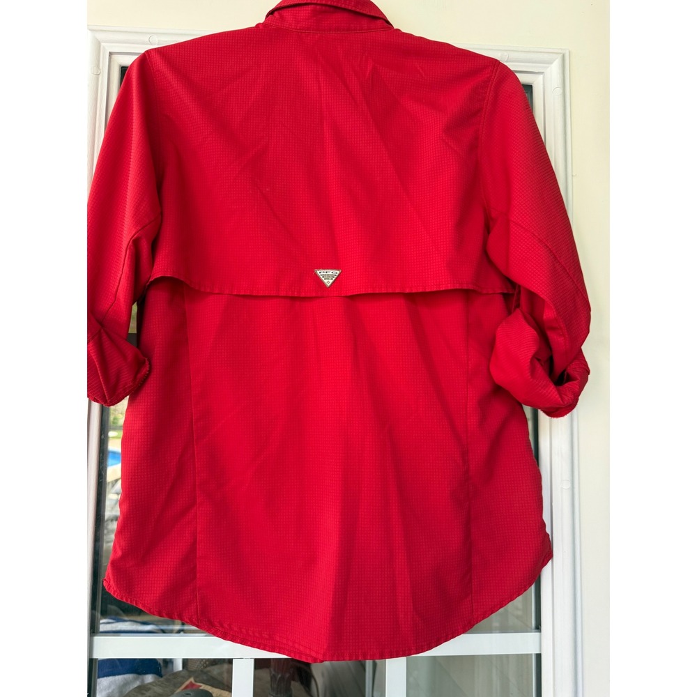 Columbia Sportswear PFG women's small red Tamiami II long-sleeve fishing shirt - Picture 7 of 10